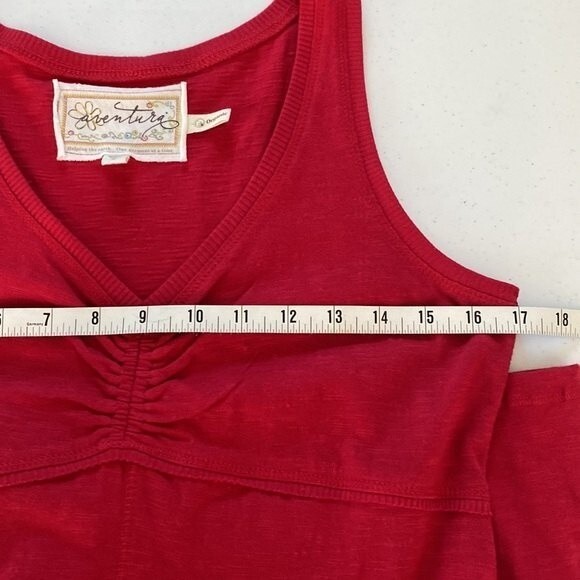 Aventura Schaffer Organic Cotton Floral Embroidery Sleeveless Dress Athleisure - Picture 8 of 15